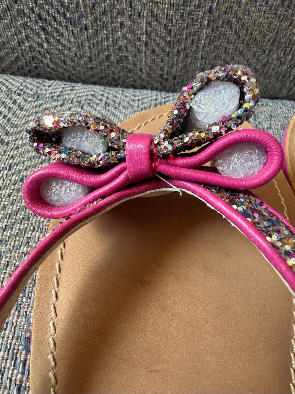 Kate Spade Icarda Glitter Bow Flip Flops Size: 8.5 M
